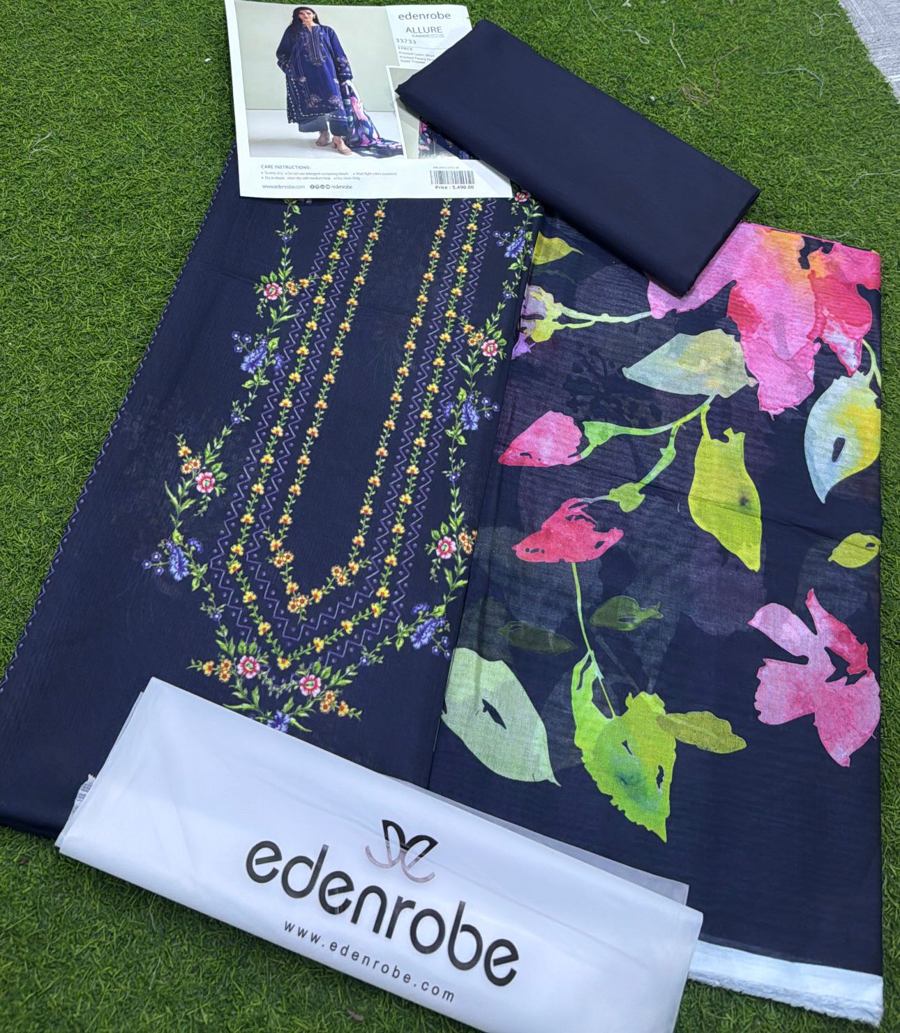 EDENROBE |3| PCS LAWN UNSTITCHED