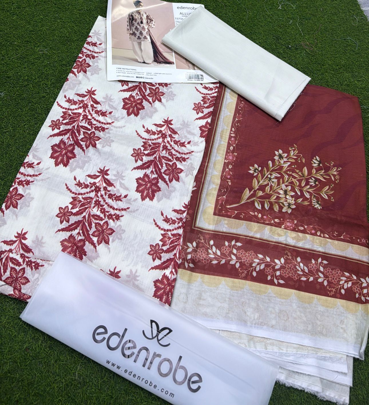 EDENROBE |3| PCS LAWN UNSTITCHED