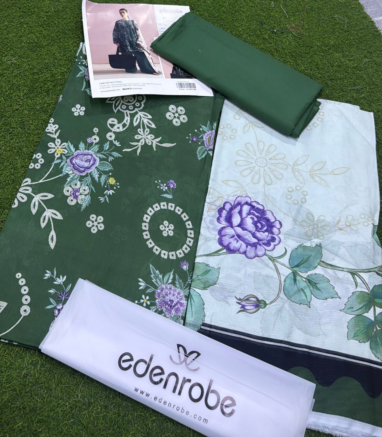 EDENROBE |3| PCS LAWN UNSTITCHED