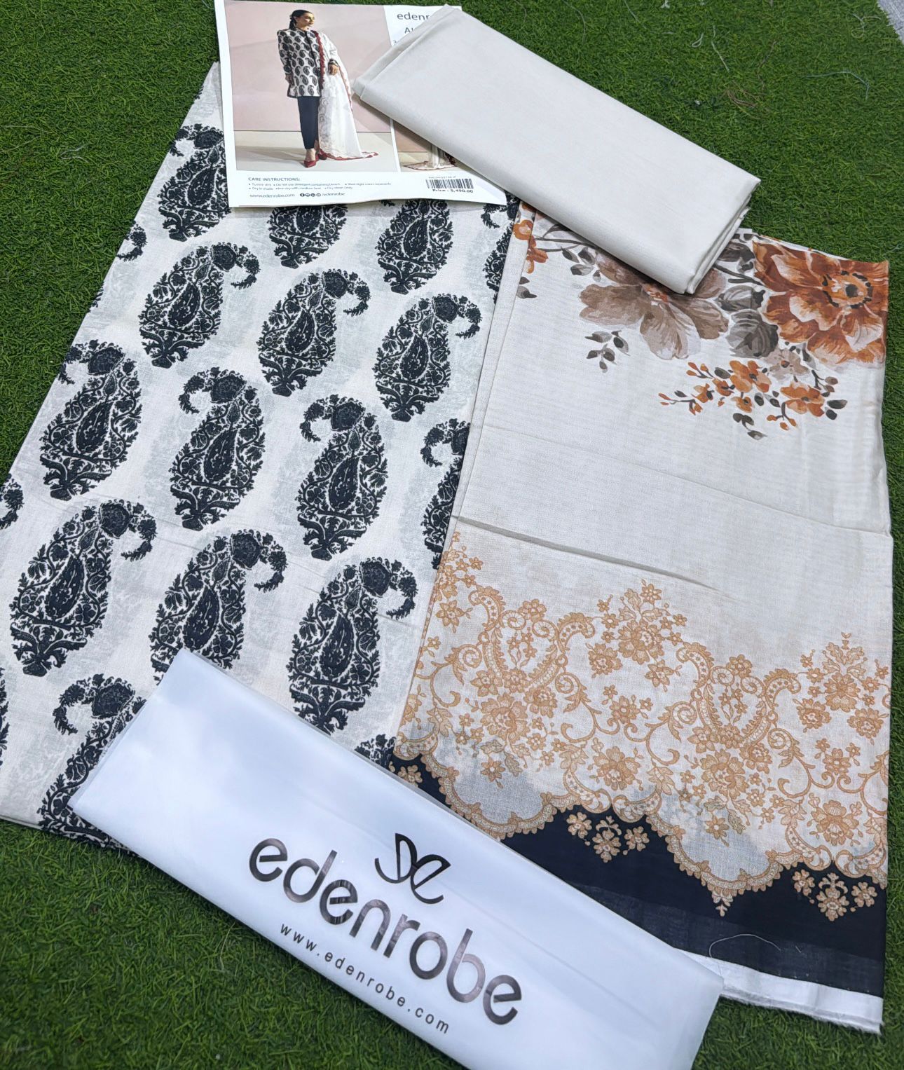 EDENROBE |3| PCS LAWN UNSTITCHED