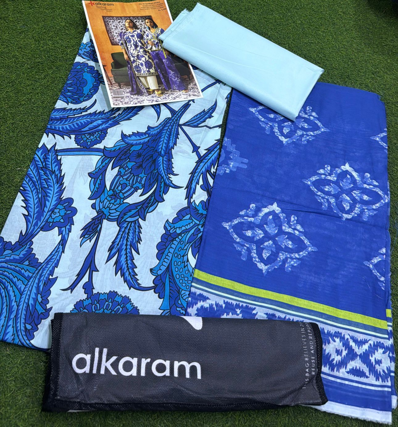 ALKRAM|3| PCS LAWN UNSTITCHED